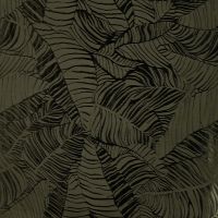 Viscose Jacquard Leaves - Leaves, Khaki