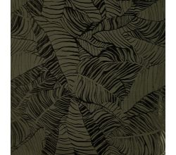 Viscose Jacquard Leaves, Leaves, Khaki