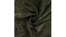 Viscose Jacquard Leaves - Leaves, Khaki