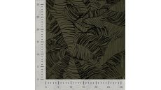 Viscose Jacquard Leaves - Leaves, Khaki