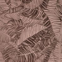 Viscose Jacquard Leaves - Leaves, Taupe