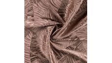 Viscose Jacquard Leaves - Leaves, Taupe