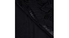 Viscose Jacquard Leaves - Leaves, Black