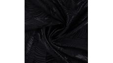 Viscose Jacquard Leaves - Leaves, Black