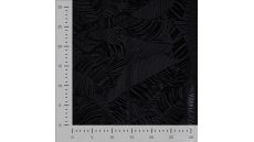 Viscose Jacquard Leaves - Leaves, Black