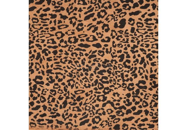 Washed Corduroy Printed - Leopard, Stone