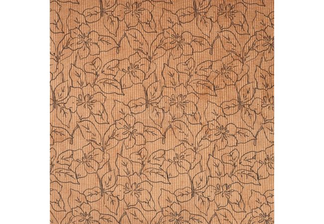 Washed Corduroy Printed - Flowers, Stone