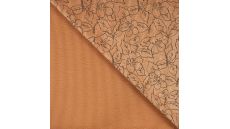 Washed Corduroy Printed - Flowers, Stone