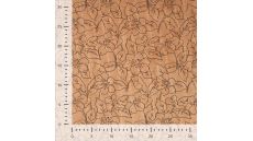 Washed Corduroy Printed - Flowers, Stone