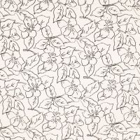Washed Corduroy Printed - Flowers, Off White Bread