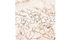 Washed Corduroy Printed - Flowers, Off White Bread