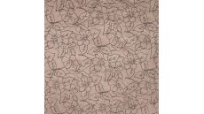 Washed Corduroy Printed - Flowers, Camel