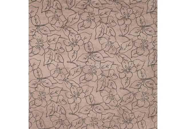 Washed Corduroy Printed - Flowers, Camel