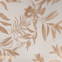 Scuba Suede Foil Print - Leaves, Sand