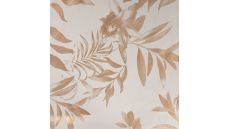 Scuba Suede Foil Print - Leaves, Sand