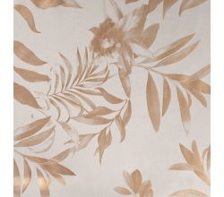 Scuba Suede Foil Print - Leaves, Sand