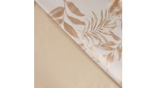 Scuba Suede Foil Print - Leaves, Sand