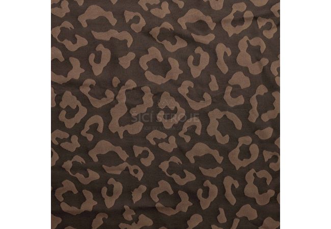 Viscose Jacquard - Leopard, Black