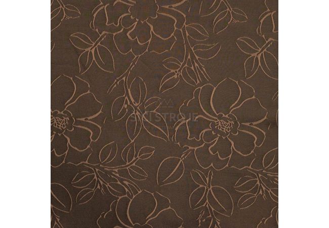 Viscose Jacquard - Flowers, Black