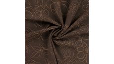 Viscose Jacquard - Flowers, Black