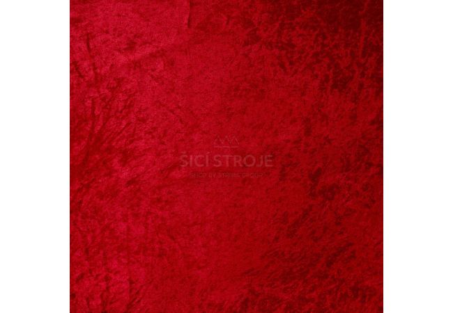 Velour De Pannes Uni - Red