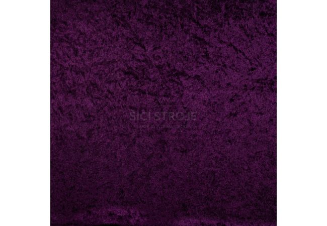 Velour De Pannes Uni - Dark Purple