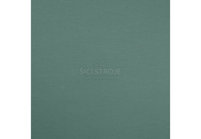 Jednofarebný bavlnený úplet s elastanom - dark dusty mint