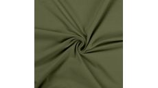Jednofarebný bavlnený úplet s elastanom - khaki