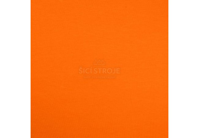 Jednofarebný bavlnený úplet s elastanom - orange