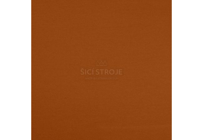 Jednofarebný bavlnený úplet s elastanom - caramel