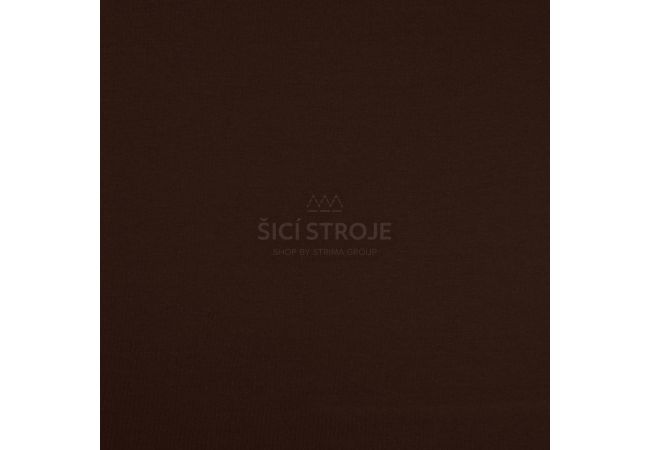 Jednofarebný bavlnený úplet s elastanom - dark brown