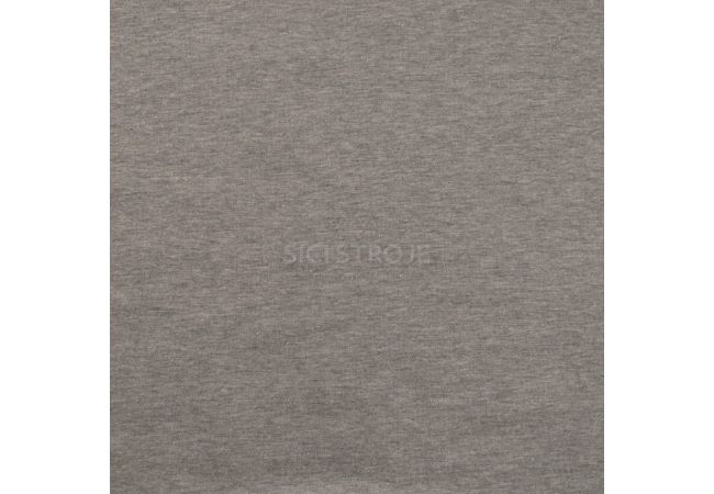 Jednofarebný bavlnený úplet s elastanom - light grey melange