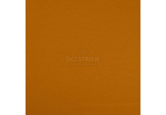 Jednofarebný bavlnený úplet s elastanom - ochre