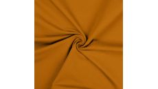 Jednofarebný bavlnený úplet s elastanom - ochre