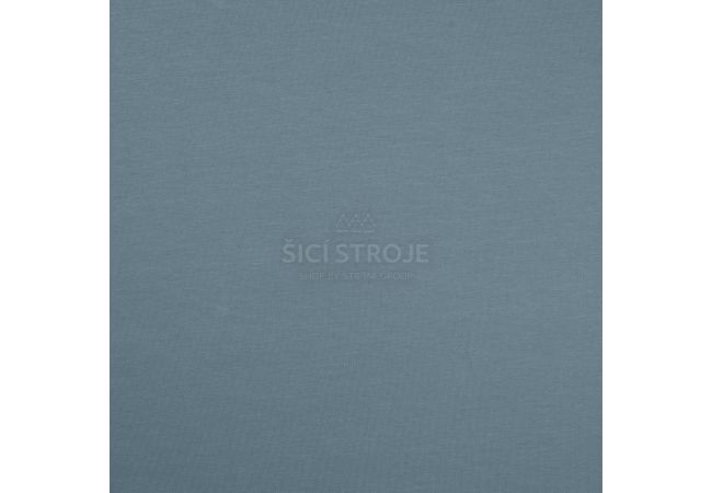Jednofarebný bavlnený úplet s elastanom - dusty blue