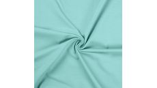 Jednofarebný bavlnený úplet s elastanom - aqua