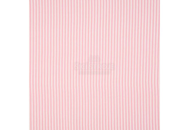 1/1 Rib Stripe - Rose/White 3 mm