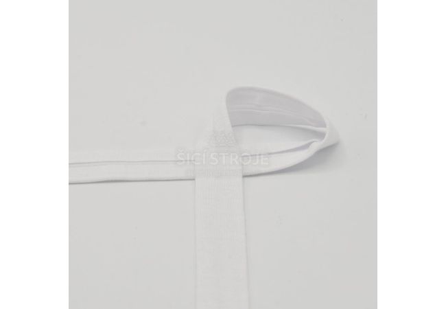 Bias Tape Jersey, 20 mm - biela