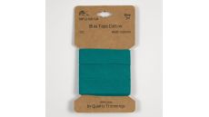 Bavlnený šikmý prúžok, 20 mm, 3 m - smaragdová