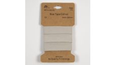 Bavlnený šikmý prúžok, 20 mm, 3 m - strieborná