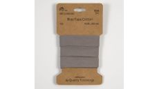 Bavlnený šikmý prúžok, 20 mm, 3 m - šedá