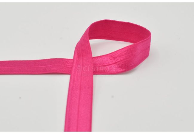 Lemovací elastický prúžok, 20 mm - fuchsiová