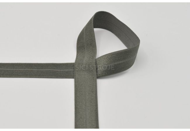Lemovací elastický prúžok, 20 mm - army