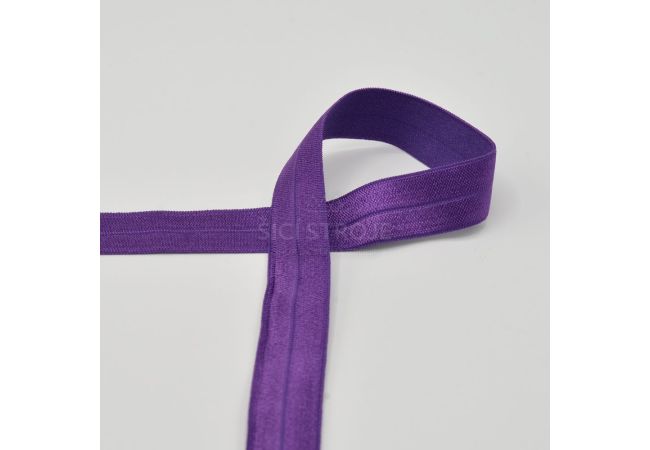 Lemovací elastický prúžok, 20 mm - fialová
