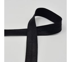 Lemovací elastický prúžok, 20 mm - čierna