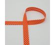 Šikmý prúžok s bodkami, 18 mm - oranžová