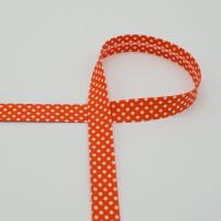 Šikmý prúžok s bodkami, 18 mm - oranžová