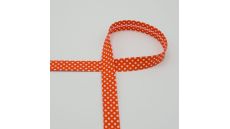 Šikmý prúžok s bodkami, 18 mm - oranžová