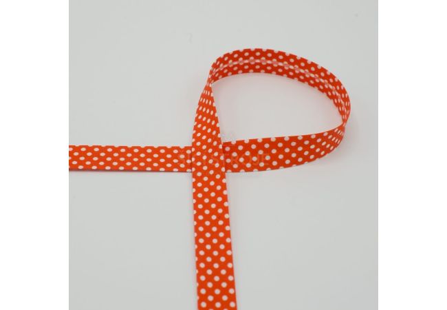 Šikmý prúžok s bodkami, 18 mm - oranžová