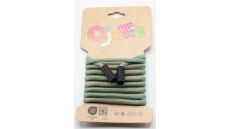 Odevná okrúhla šnúra s koncovkami, 5 mm, 1,15 m - zašedlá mäta